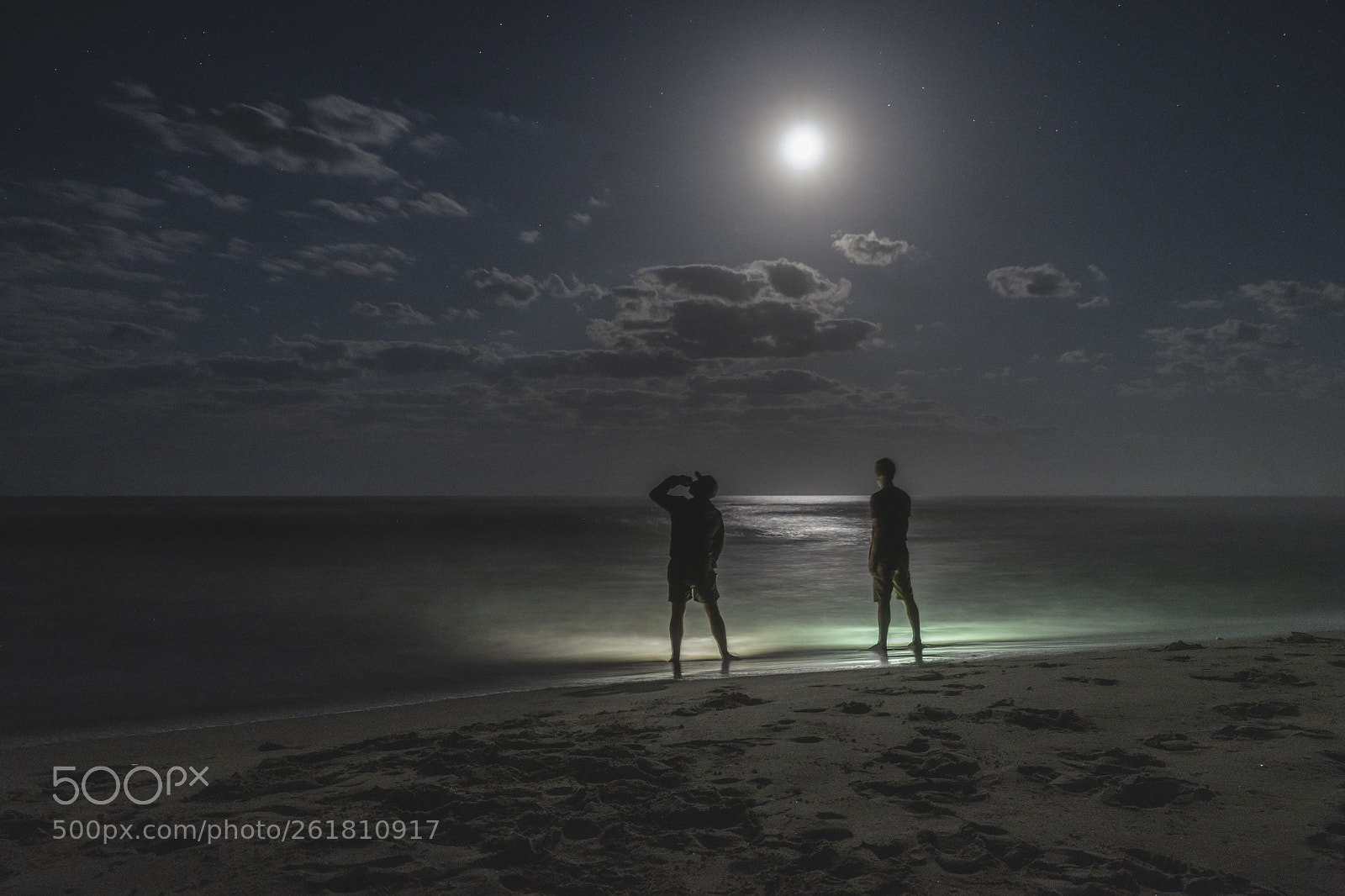 Sony a7 II sample photo. Moonlight beach beer photography