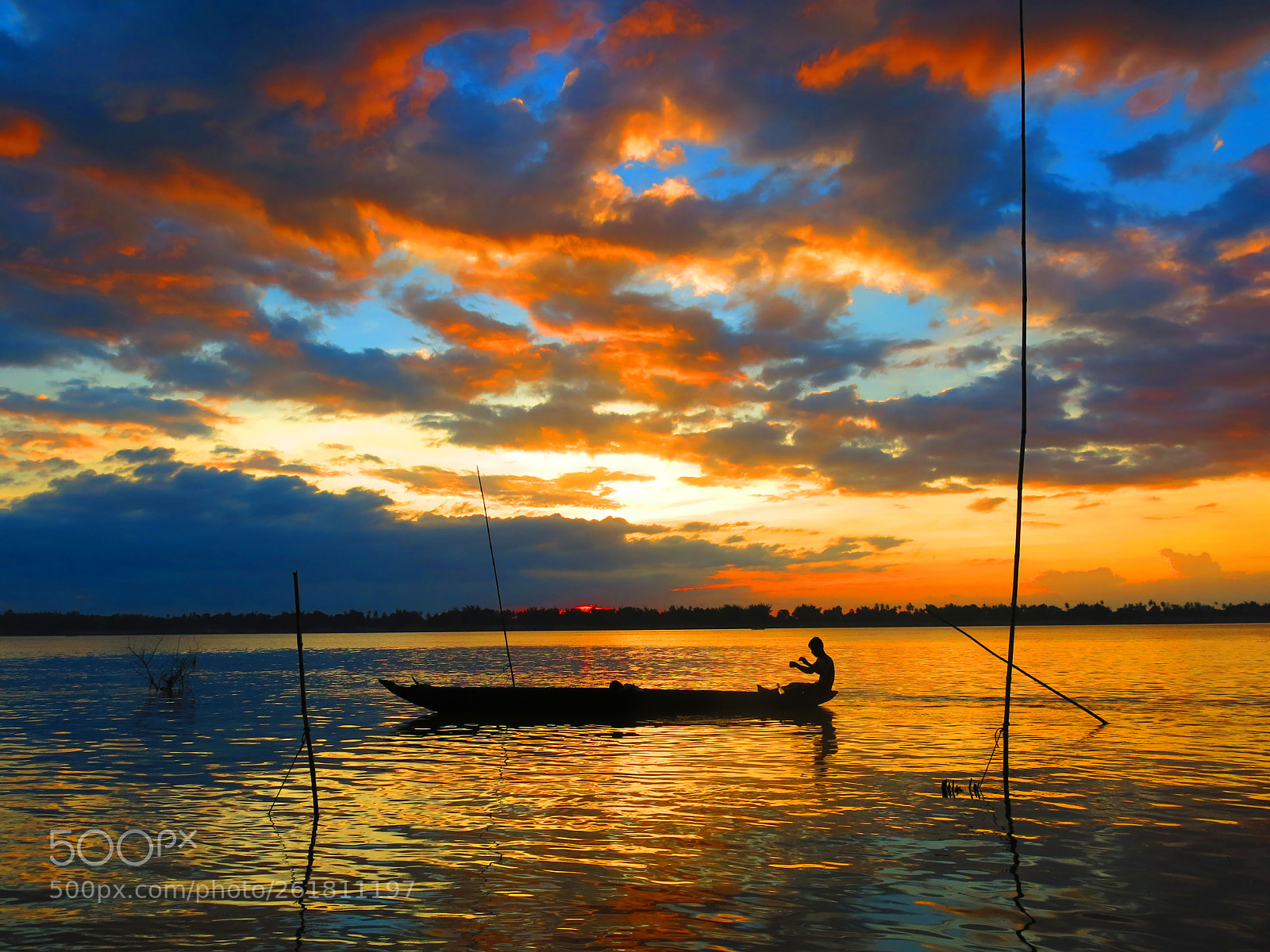 Canon PowerShot G15 sample photo. Sunset at mekong river photography