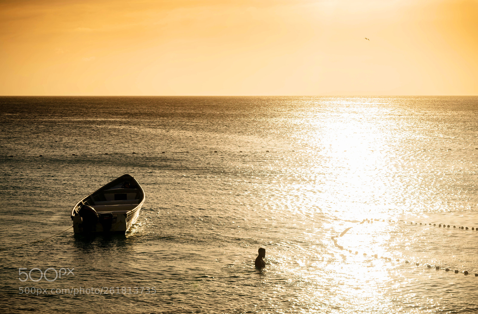 Nikon D3300 sample photo. Swimmer and a boat photography