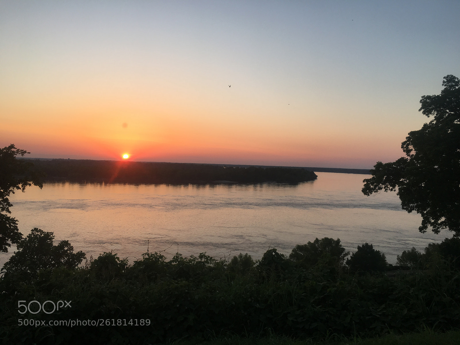 Apple iPhone 6s sample photo. Sunset on the mississippi photography