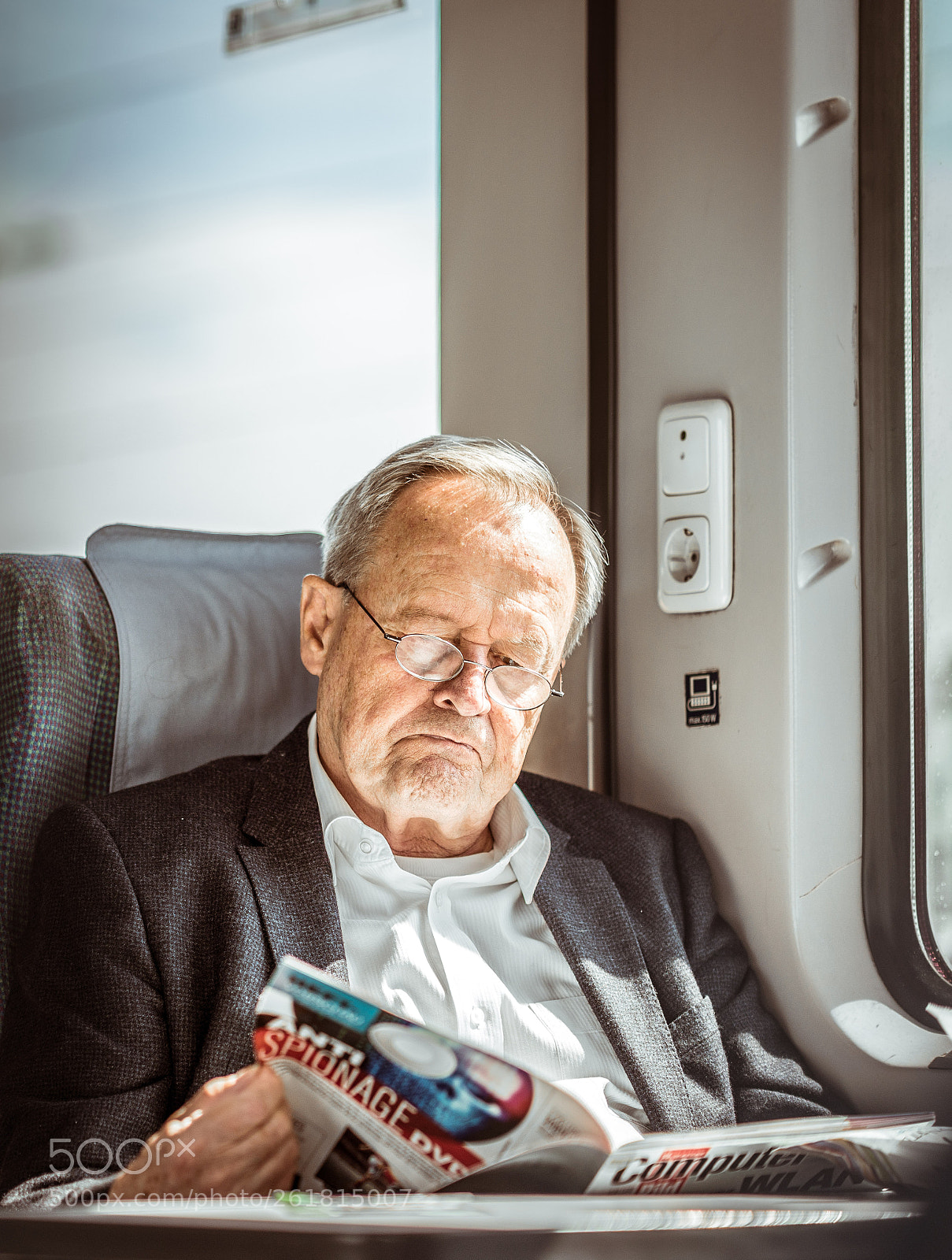 Sony a7R III sample photo. Man in train photography