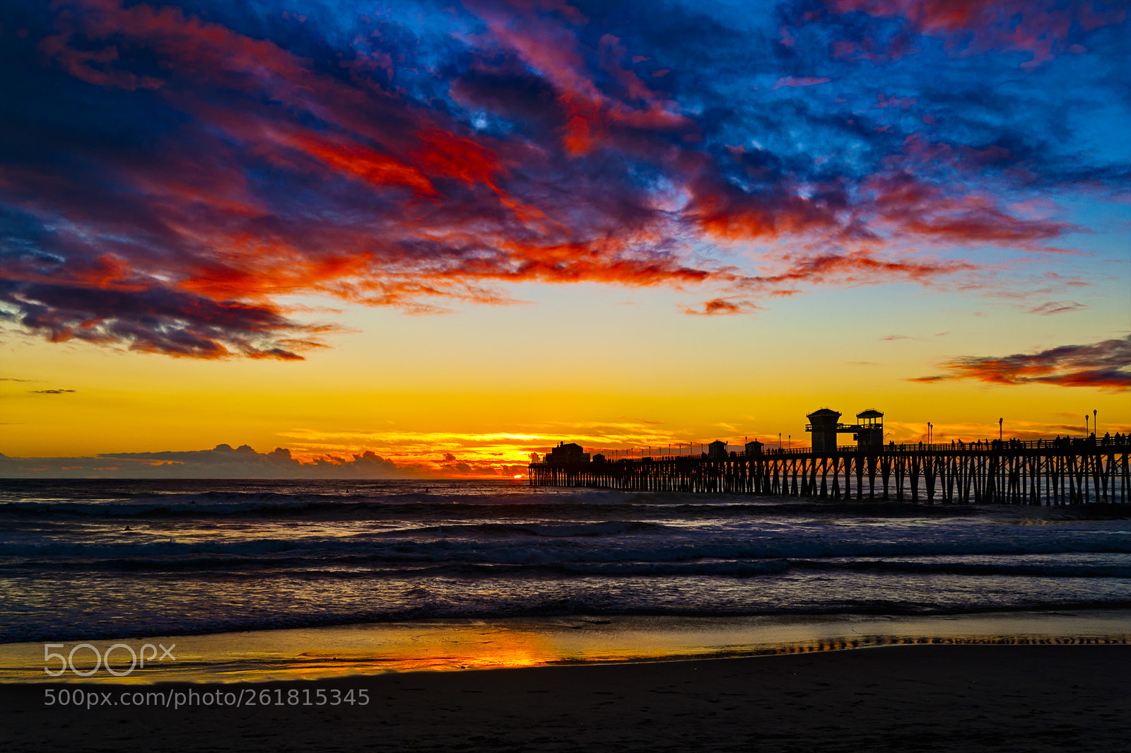Nikon D700 sample photo. Sunset in oceanside    january 4, 2016 photography