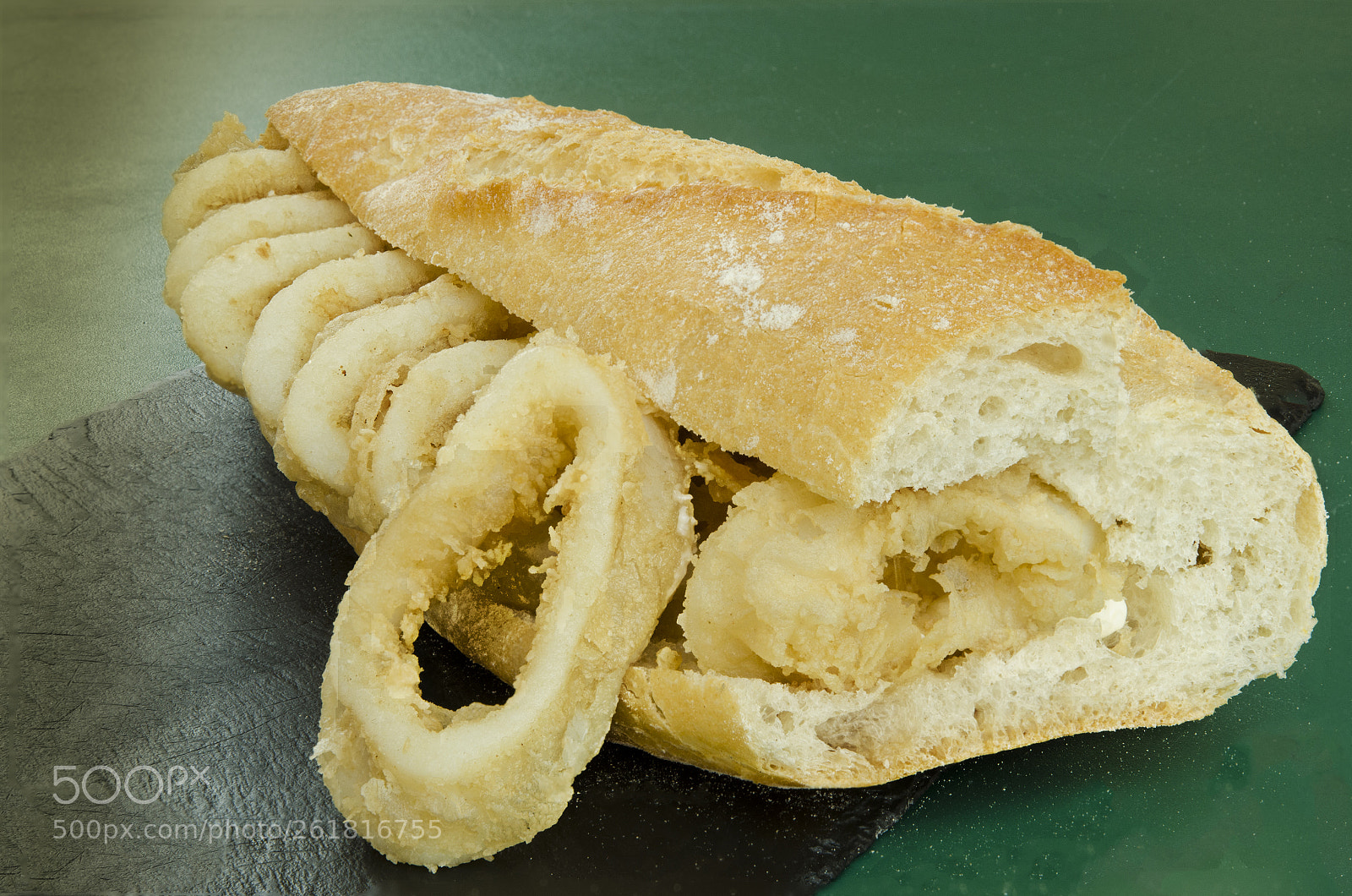 Nikon D5100 sample photo. Calamari sandwich photography