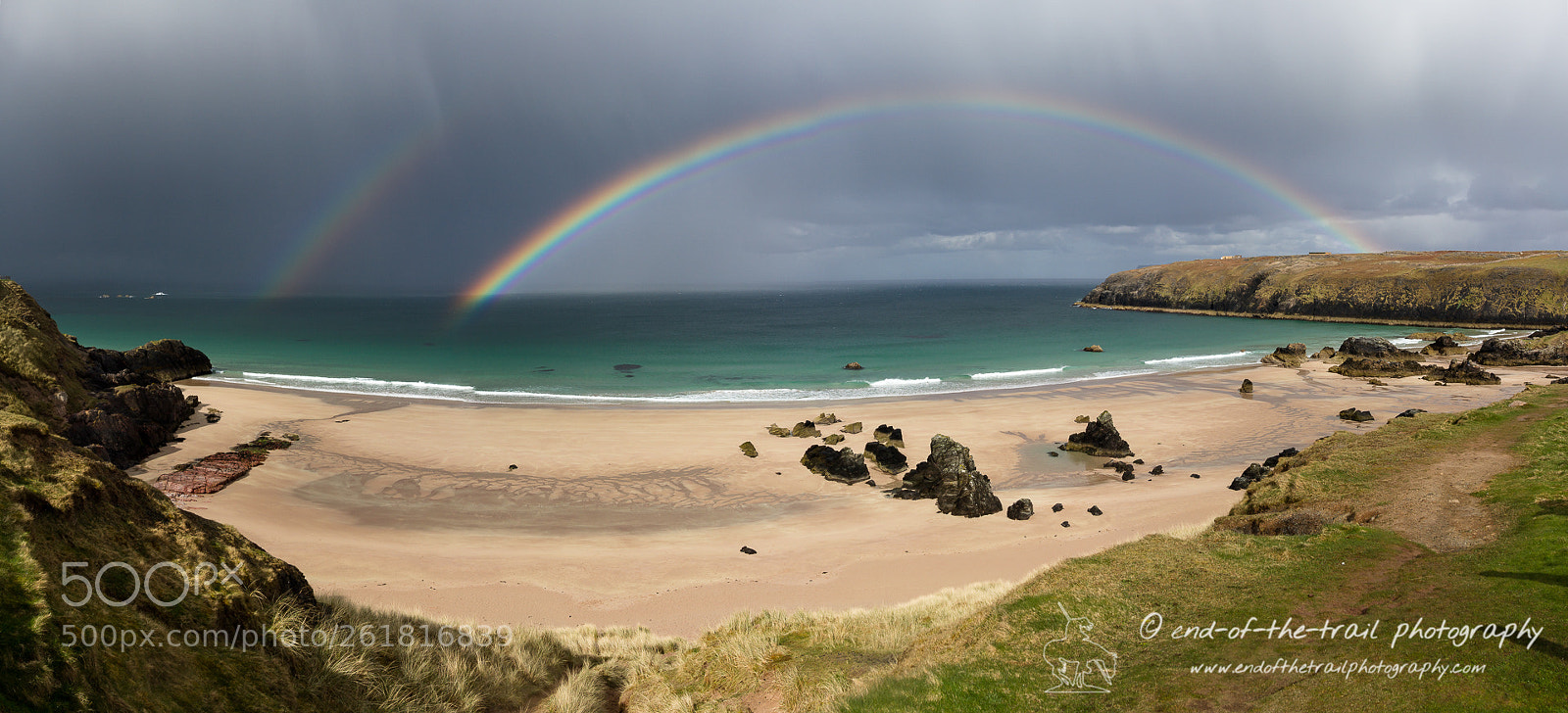 Canon EOS 7D sample photo. Rainbow over sango bay,durness photography