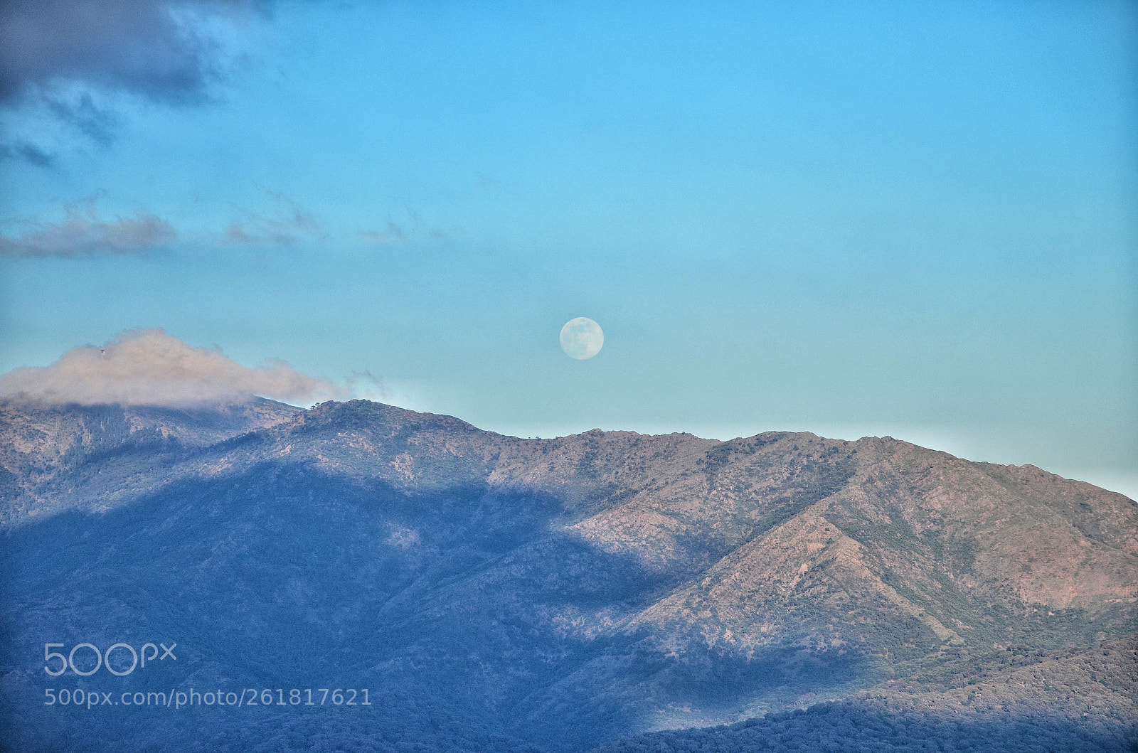 Nikon D5100 sample photo. Luna llena sobre sierra photography