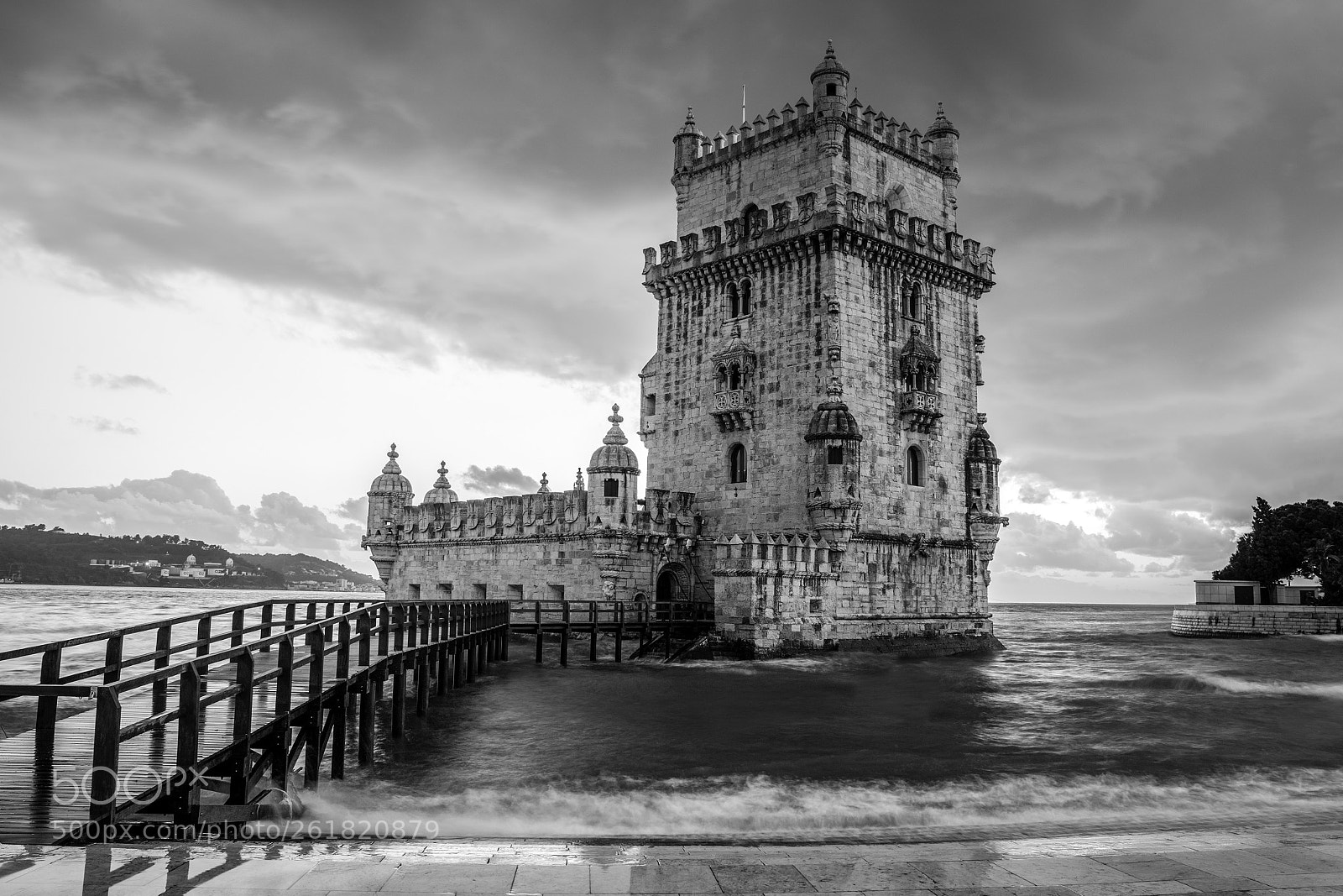 Canon EOS 6D sample photo. Belem tower b&w photography