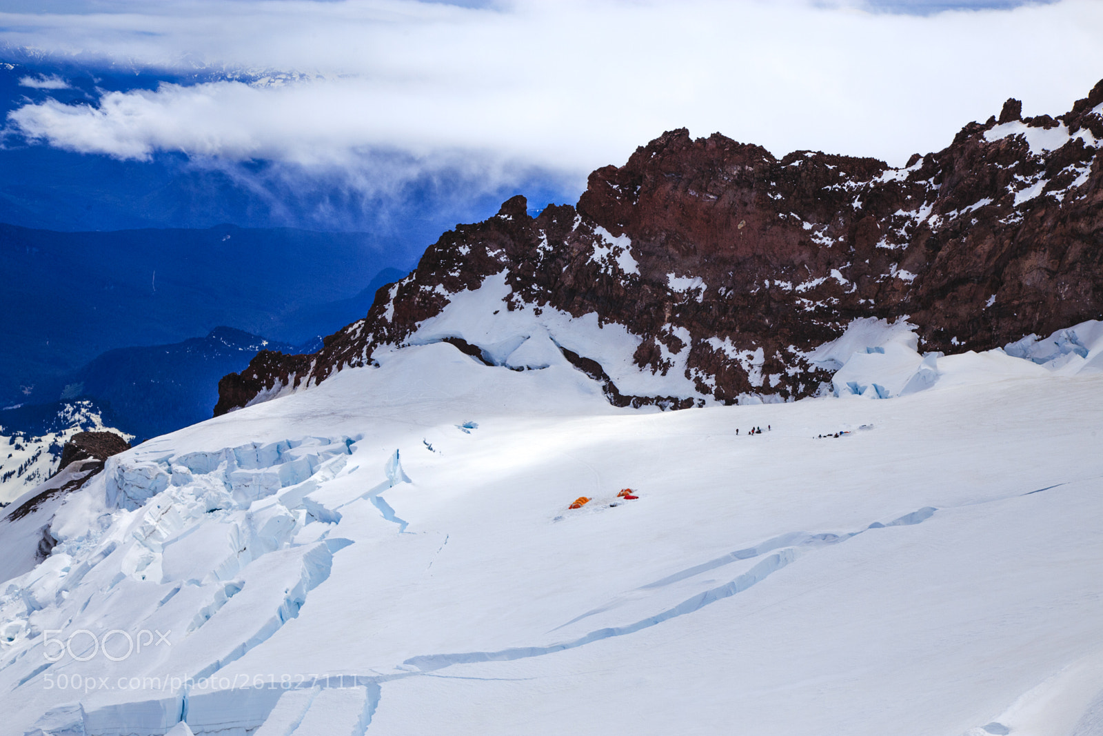 Canon EOS 6D sample photo. Camping on a glacier photography