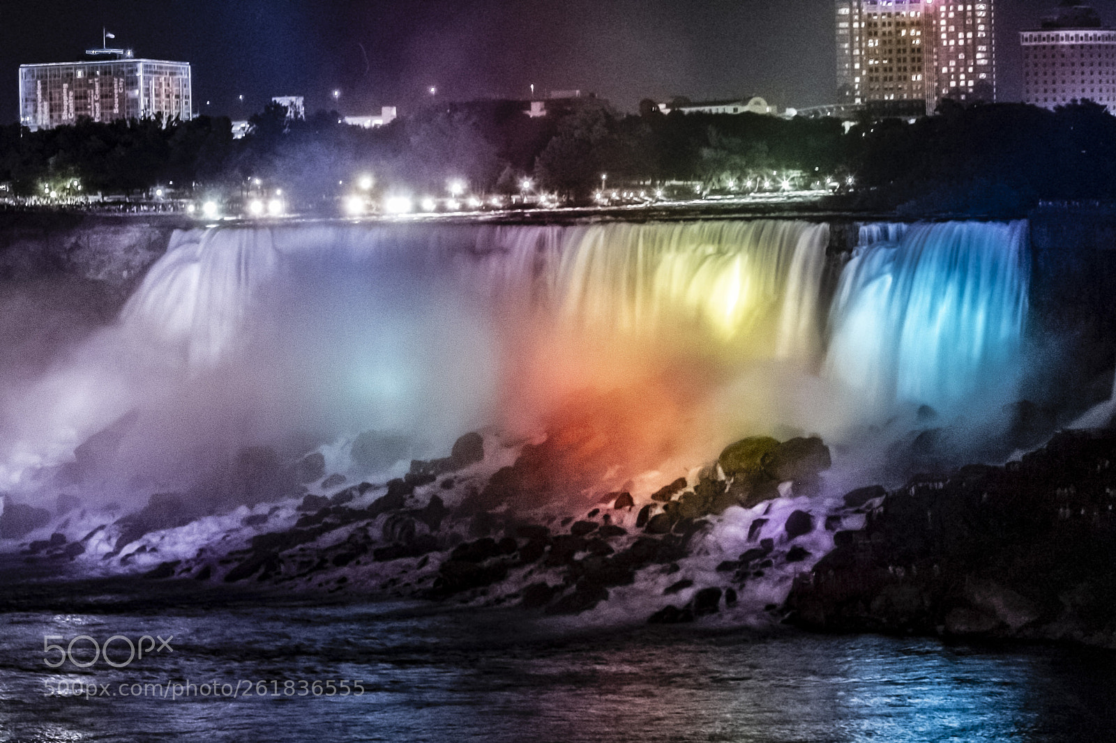 Canon EOS 7D sample photo. American falls at night photography