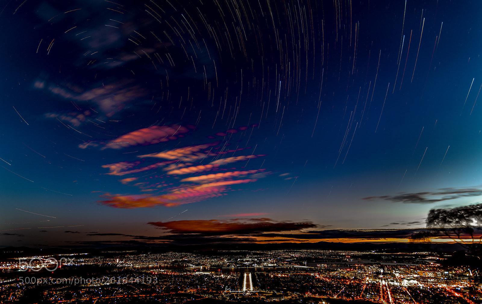 Nikon D810 sample photo. City lights & star trails photography