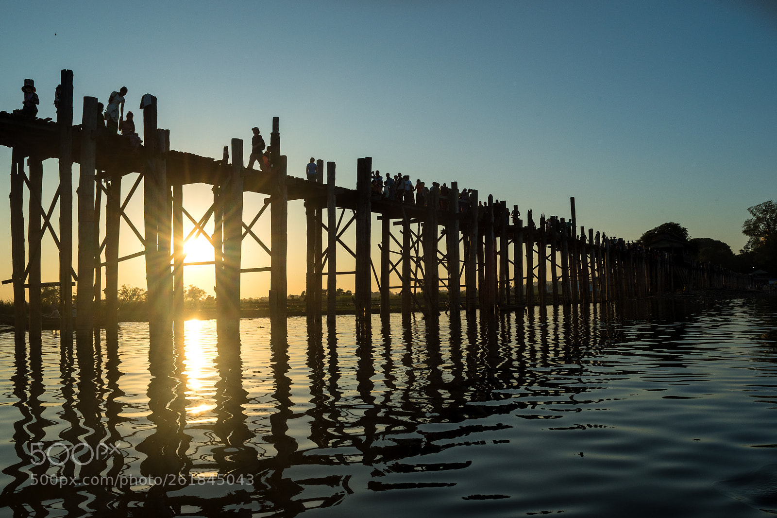 Nikon D5500 sample photo. U bein bridge, amarapura photography