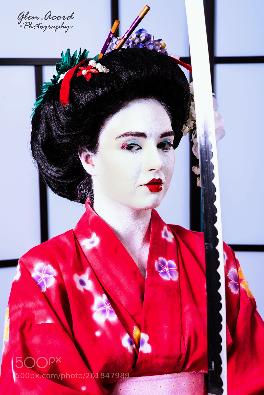 Nikon D750 sample photo. American geisha with sword photography