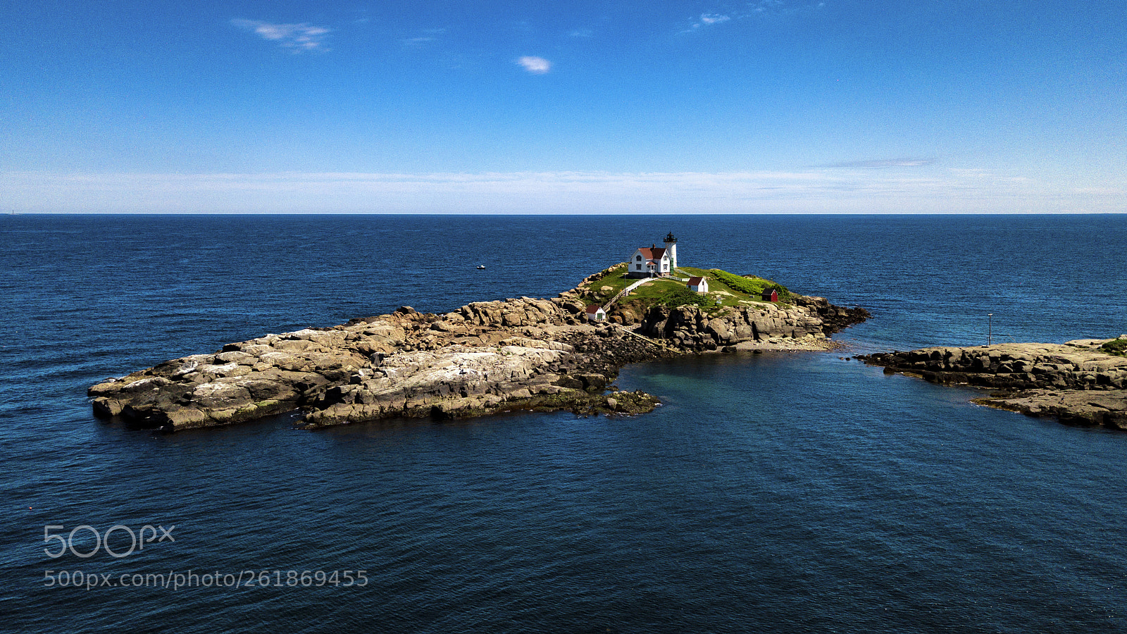 DJI FC220 sample photo. Nubble lighthouse photography