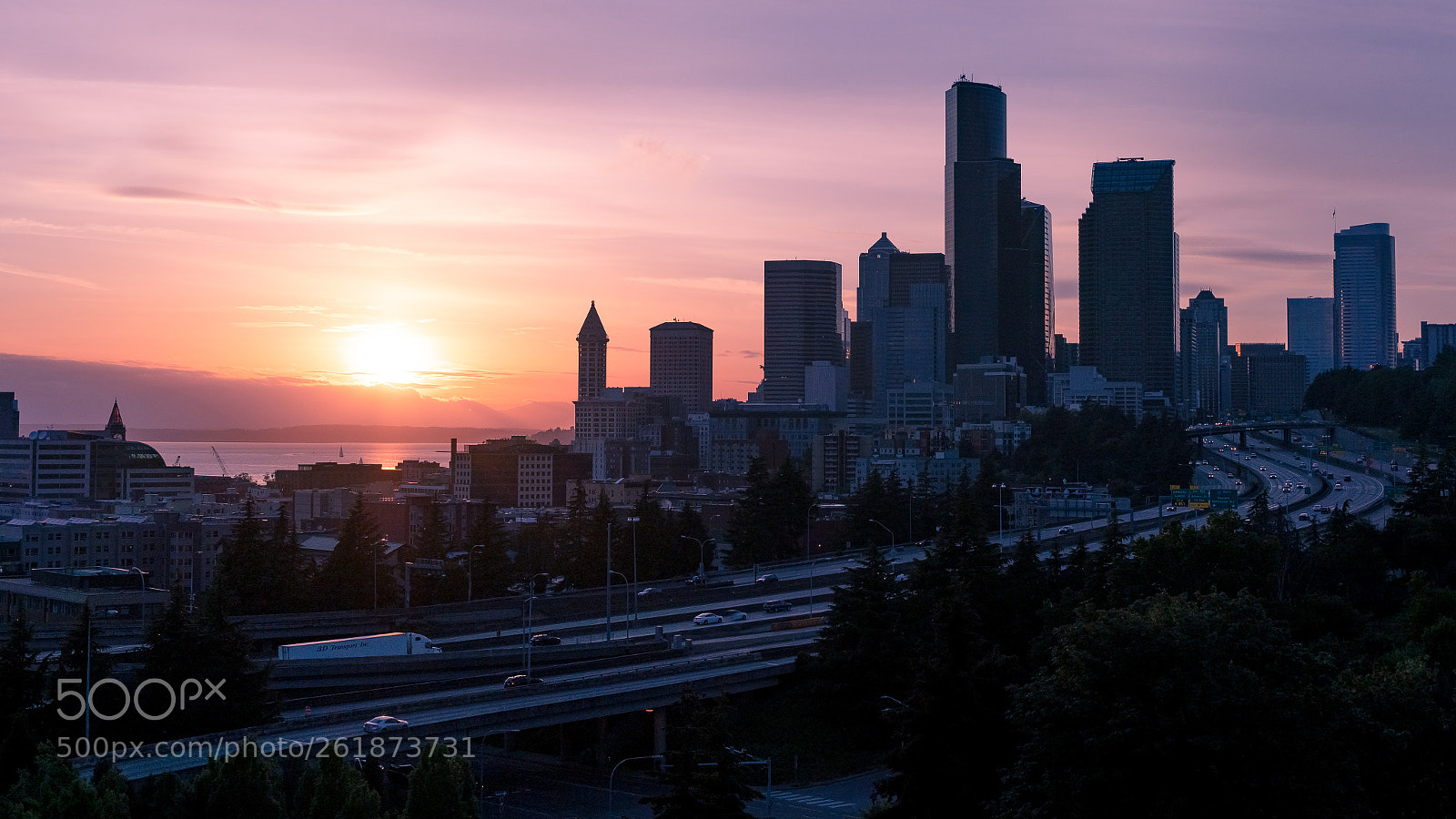 Sony a6500 sample photo. Seattle sunset photography