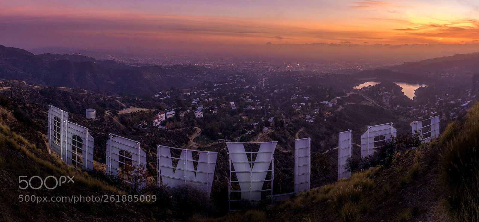 Sony a7R sample photo. Hollywood sign photography