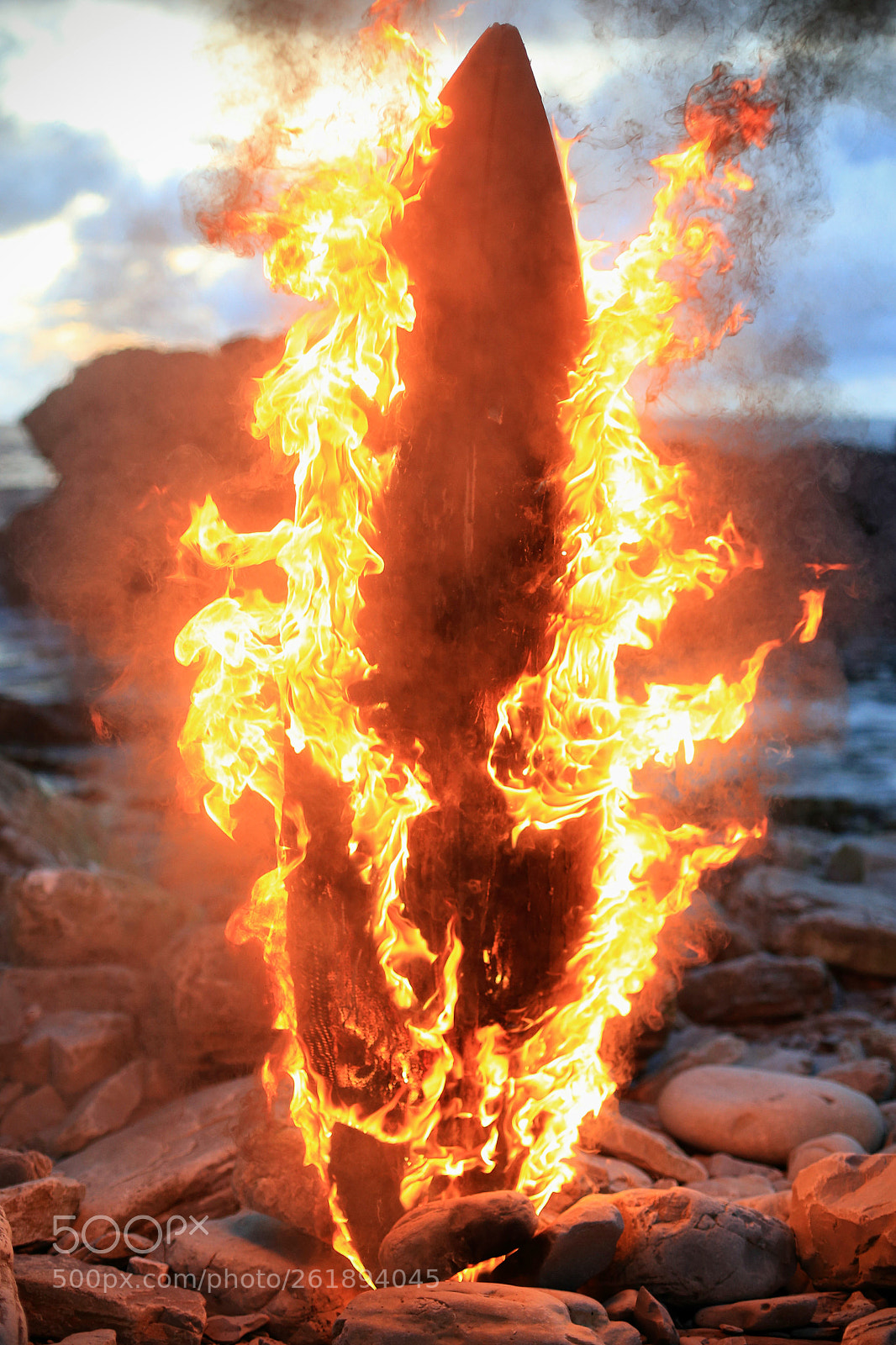 Canon EOS 6D sample photo. Board on fire photography