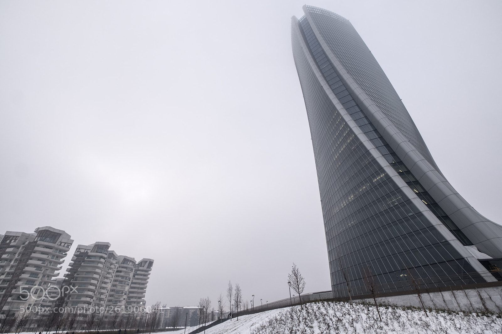 Fujifilm X-T2 sample photo. Snowing in citylife, milan photography