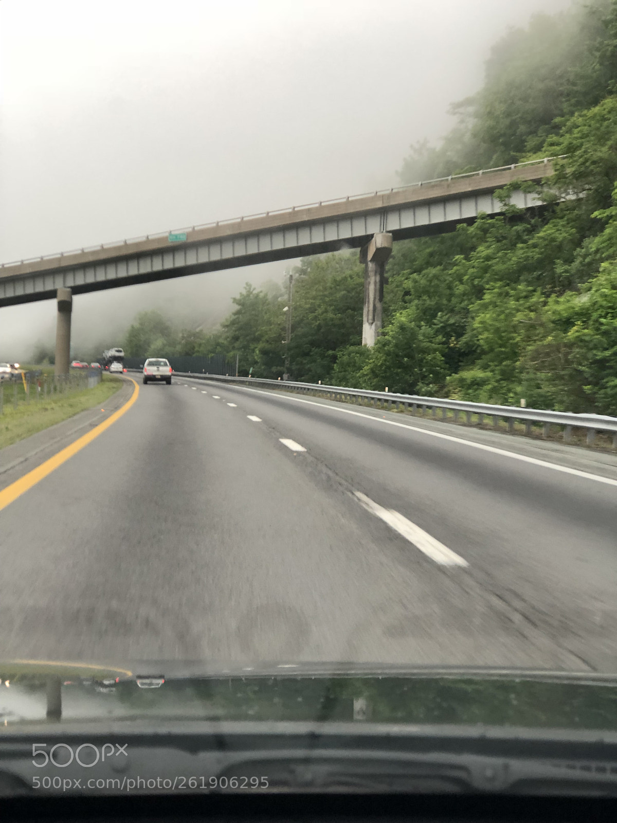 Apple iPhone 8 Plus sample photo. The foggy mountainside  photography