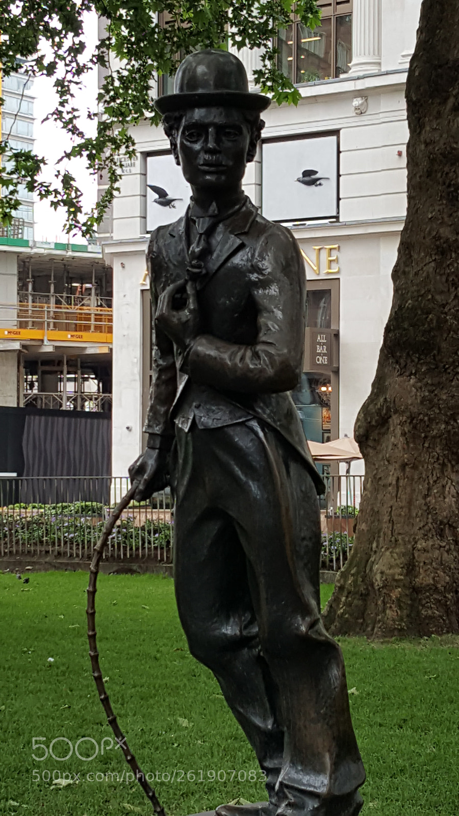 Samsung Galaxy S6 sample photo. Charlie chaplin statue leicester photography