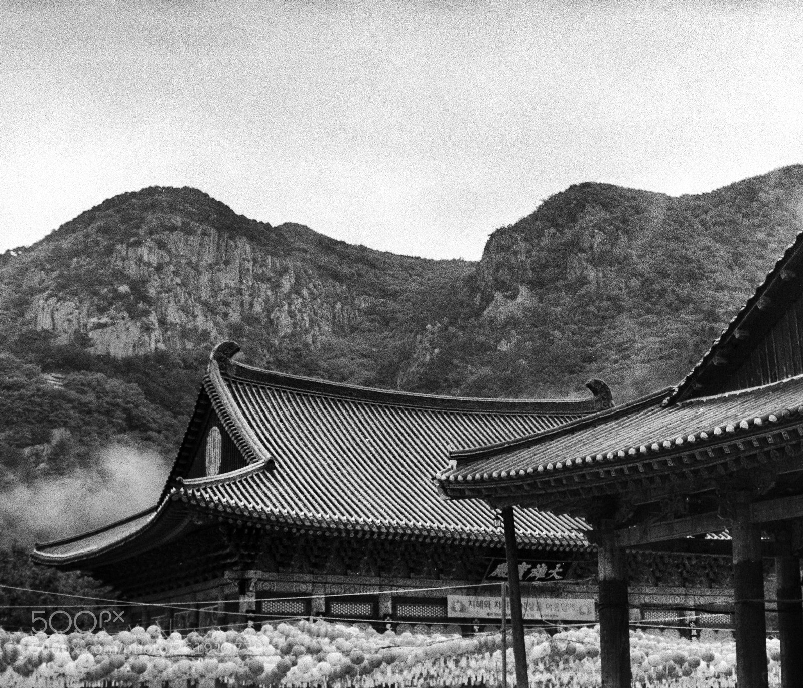 Olympus OM-D E-M10 II sample photo. Morning korean temple photography