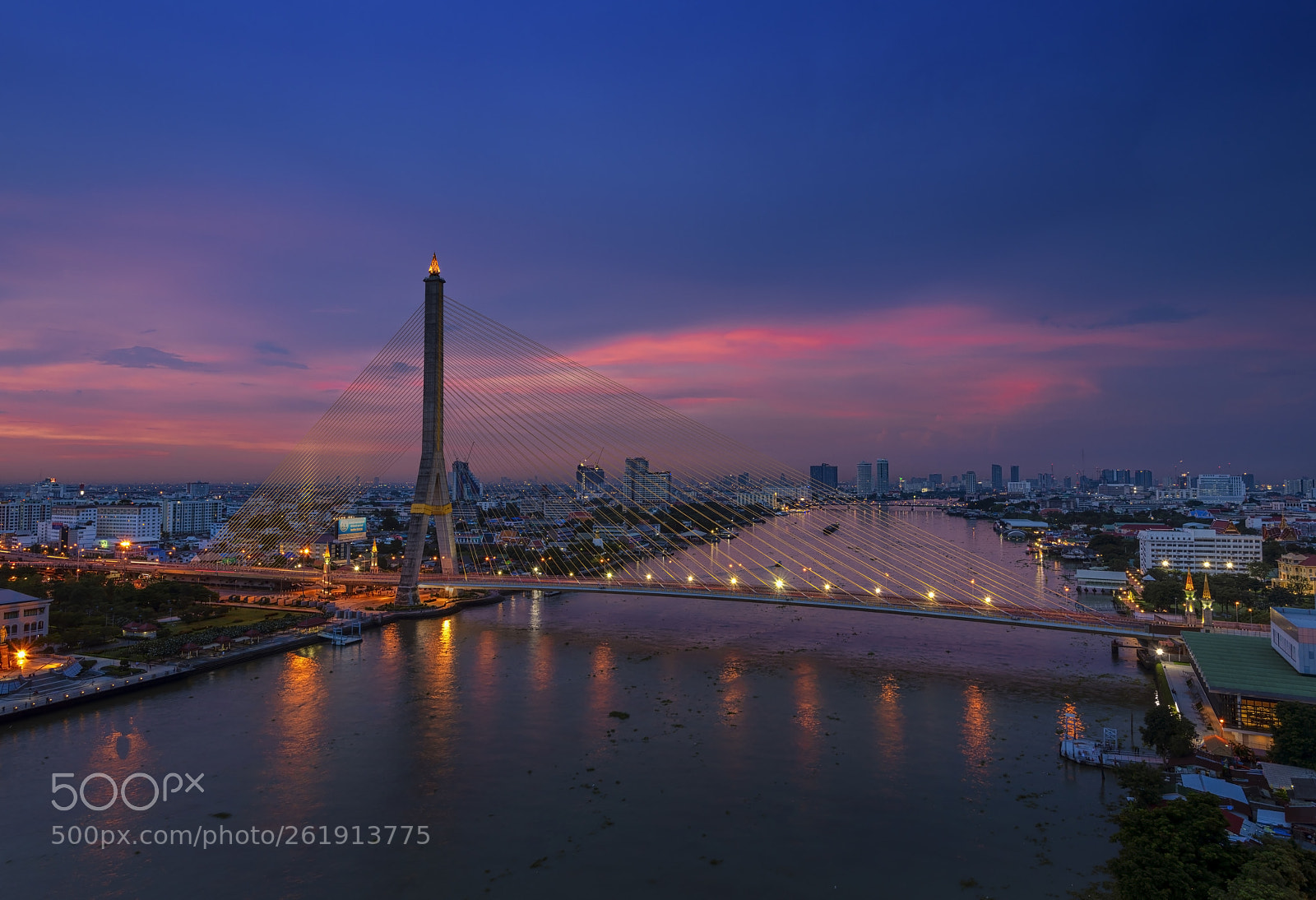 Nikon D850 sample photo. The rama viii bridge photography