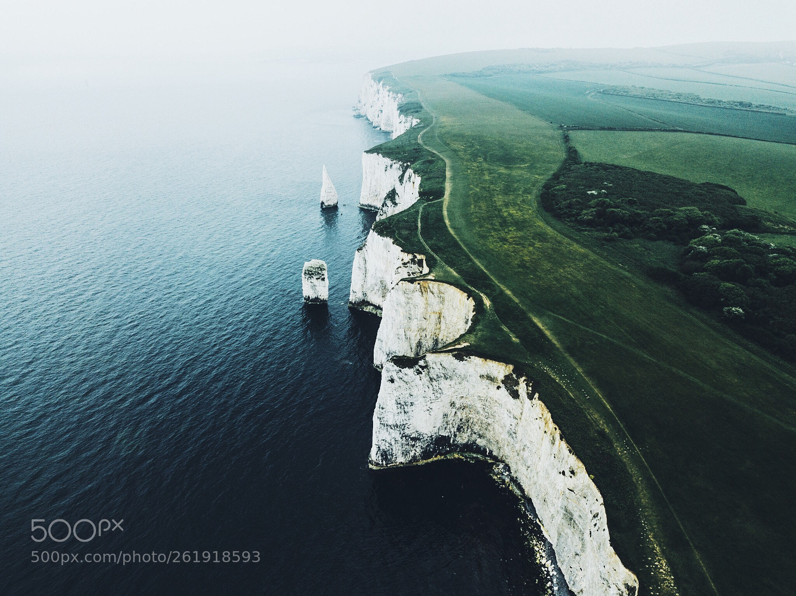 DJI FC220 sample photo. Foggy coast  photography