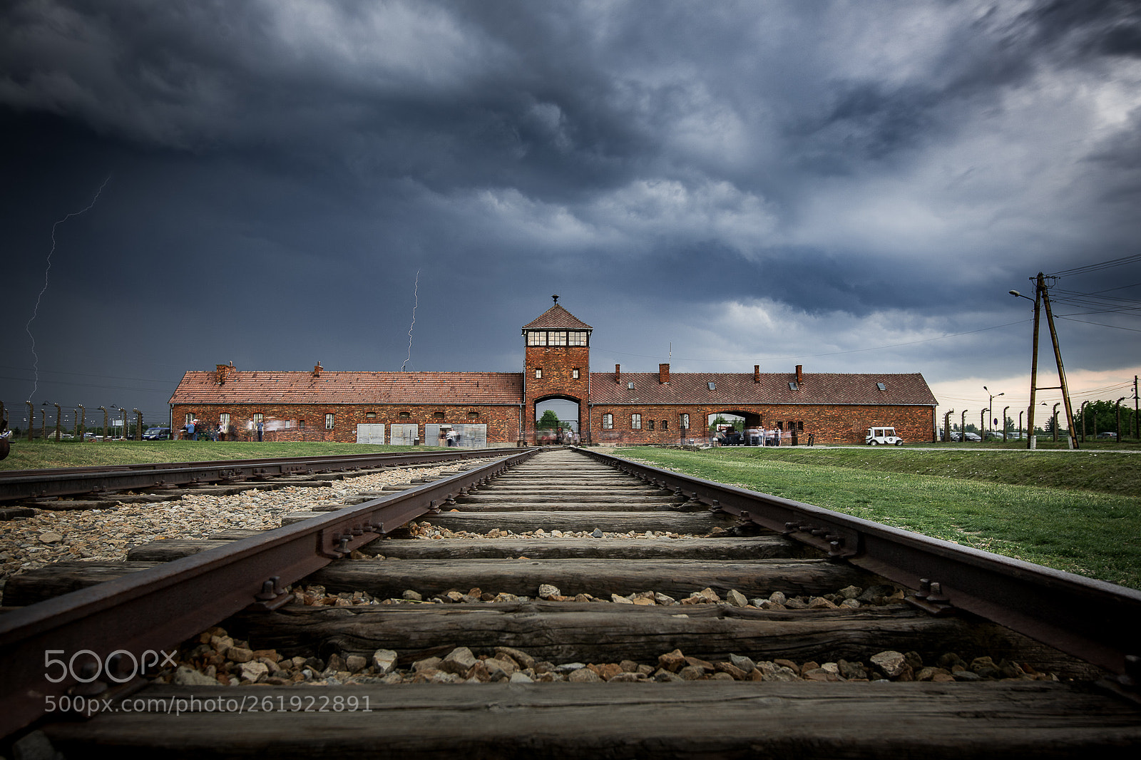 Nikon D850 sample photo. Auschwitz in thunderstorm photography