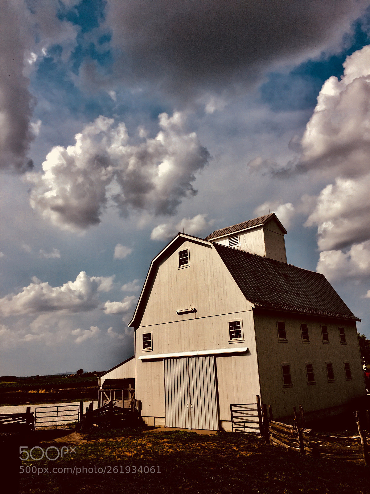 Apple iPhone 6 sample photo. Dark cloud over barn photography