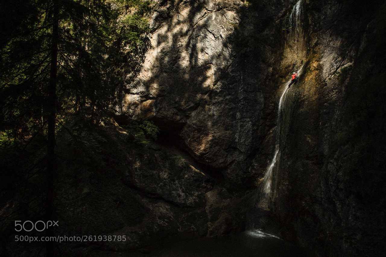 Nikon D810 sample photo. Climbing waterfall photography