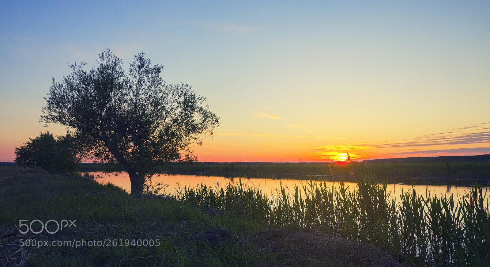Nikon D5100 sample photo. Landscape with setting sun photography