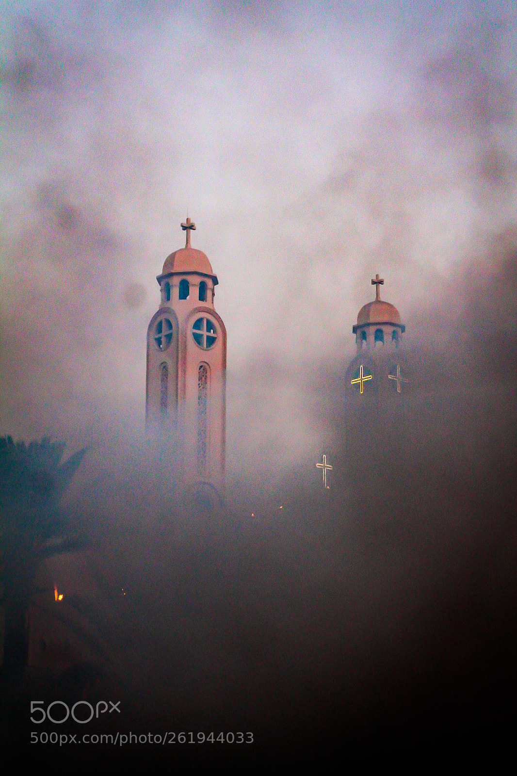 Canon EOS 1100D (EOS Rebel T3 / EOS Kiss X50) sample photo. Coptic monastery in smoke photography