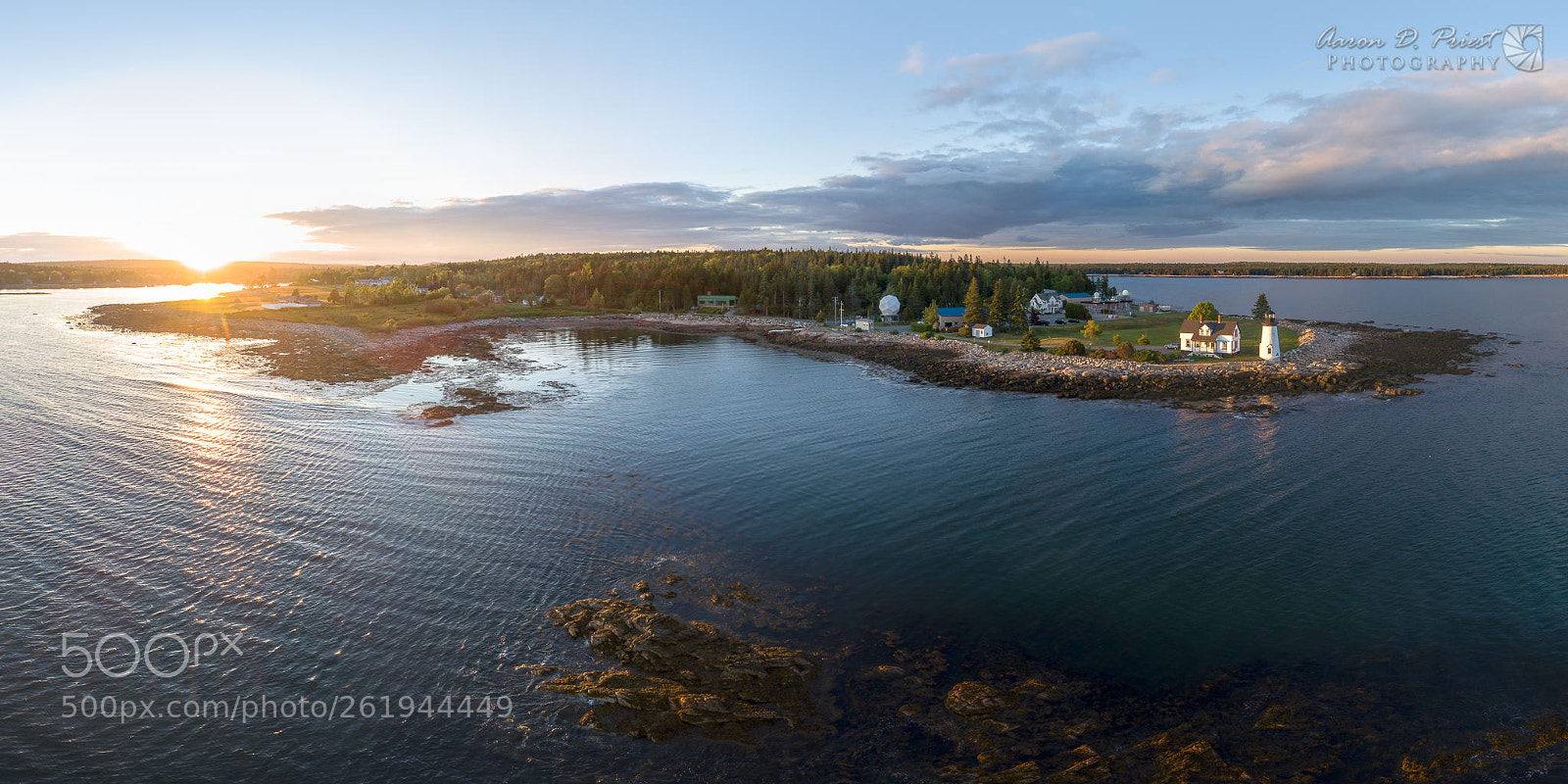 DJI FC6310 sample photo. Prospect harbor lighthouse at photography