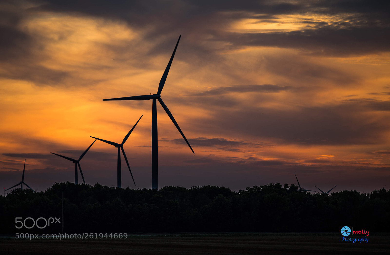 Canon EOS 5D Mark IV sample photo. Sunset with wind mill photography