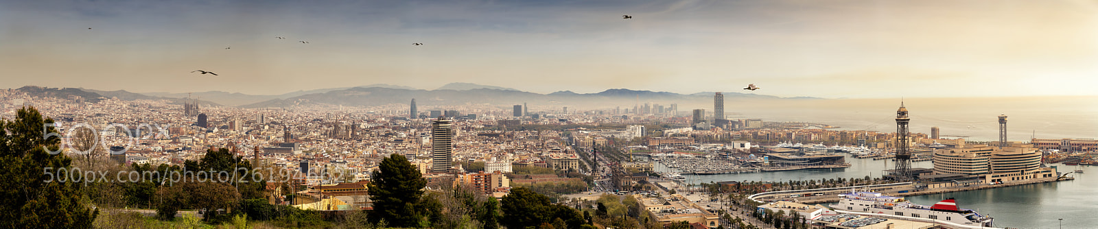 Canon EOS 6D sample photo. Panorama view of barcelona photography