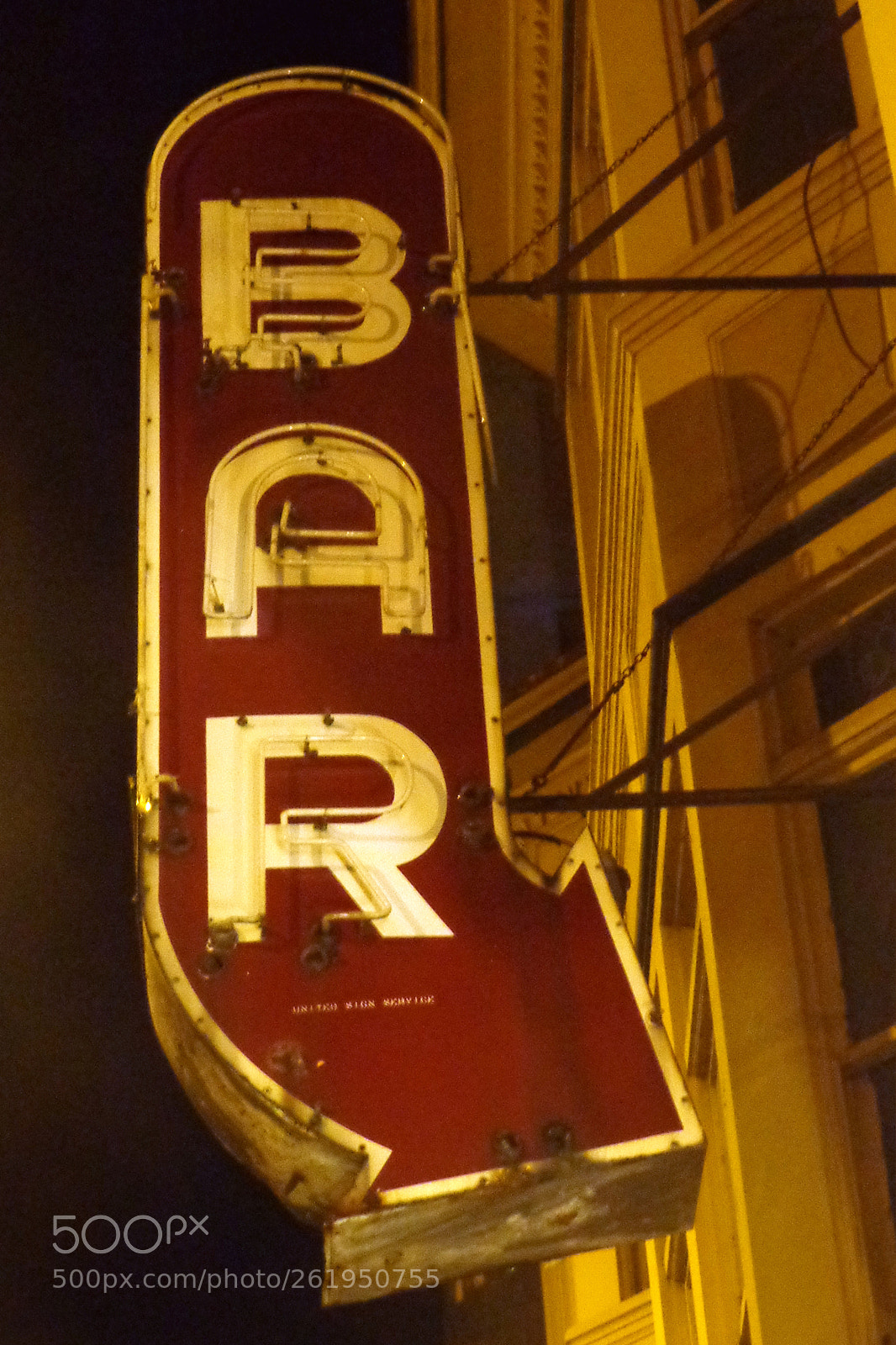 Sony Cyber-shot DSC-H90 sample photo. Bar sign at night photography