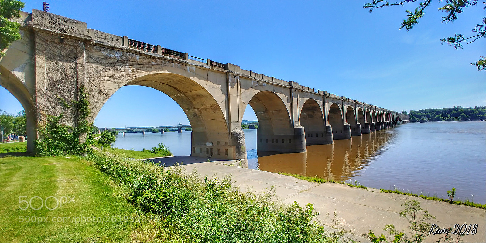 LG V30 sample photo. Railroad bridge photography