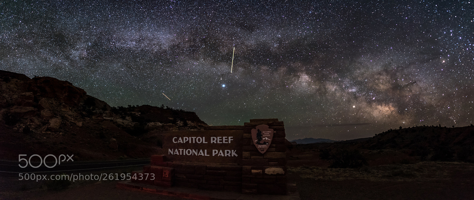Nikon D850 sample photo. Milky way over entrance photography