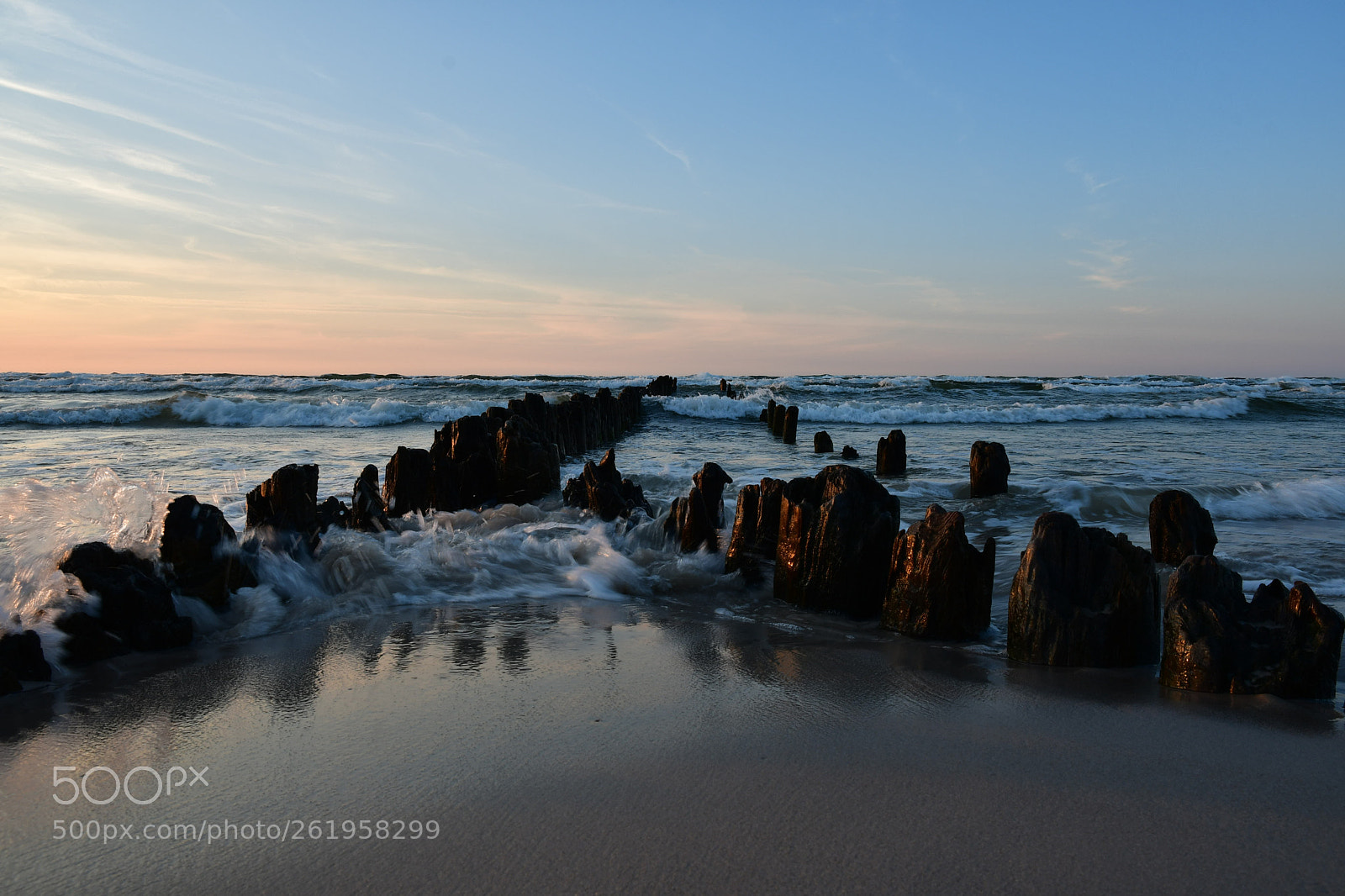 Nikon D500 sample photo. The breakwaters in debki photography