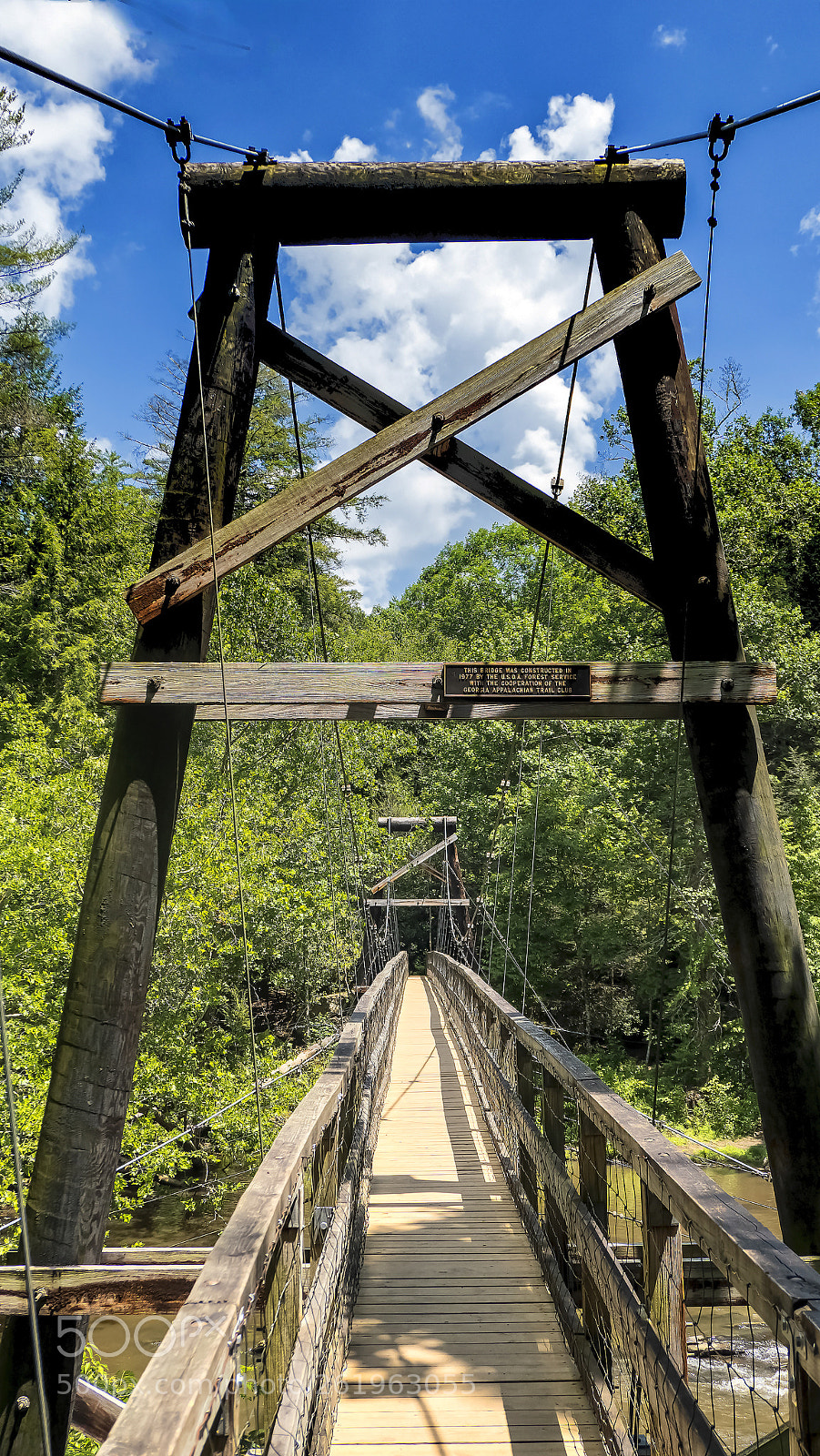 Panasonic Lumix DMC-LX10 (Lumix DMC-LX15) sample photo. Toccoa river swinging bridge () photography