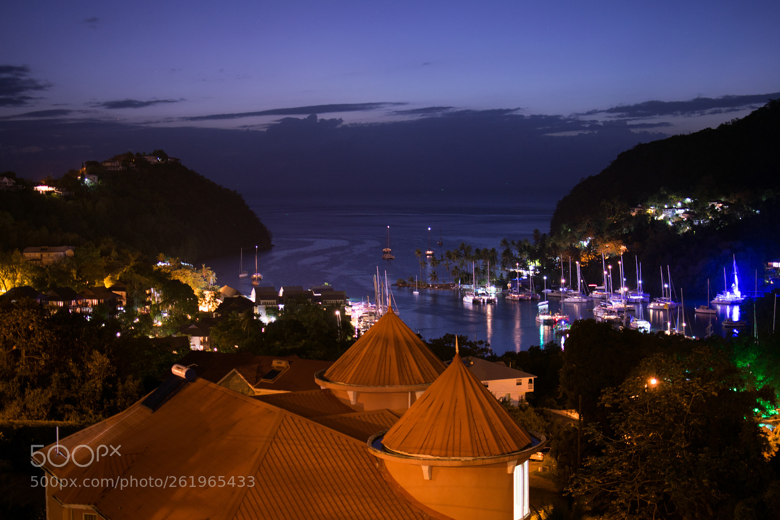 Nikon D3300 sample photo. Marigot bay at dusk photography