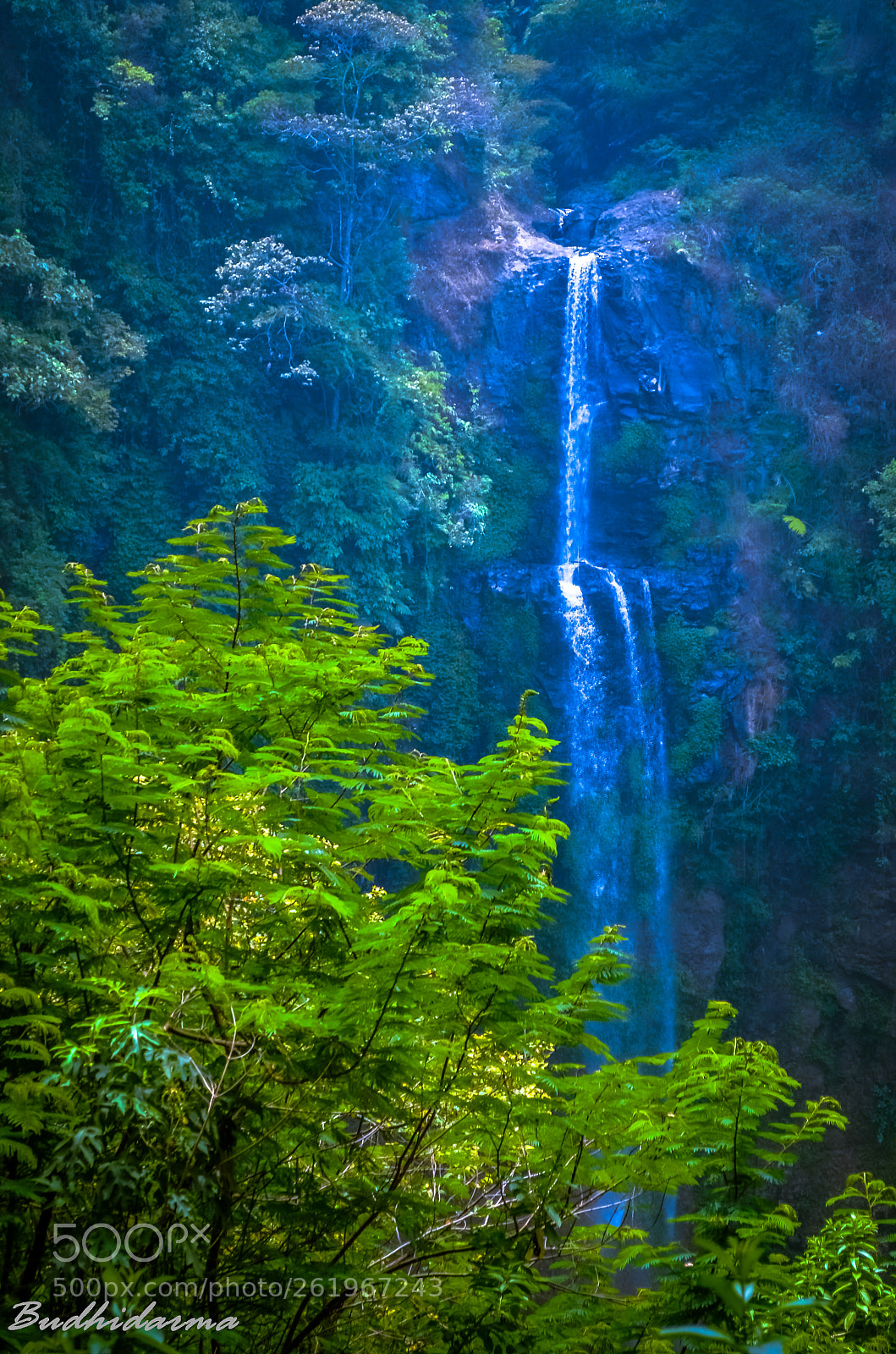 Nikon D5100 sample photo. Rainbow waterfall photography