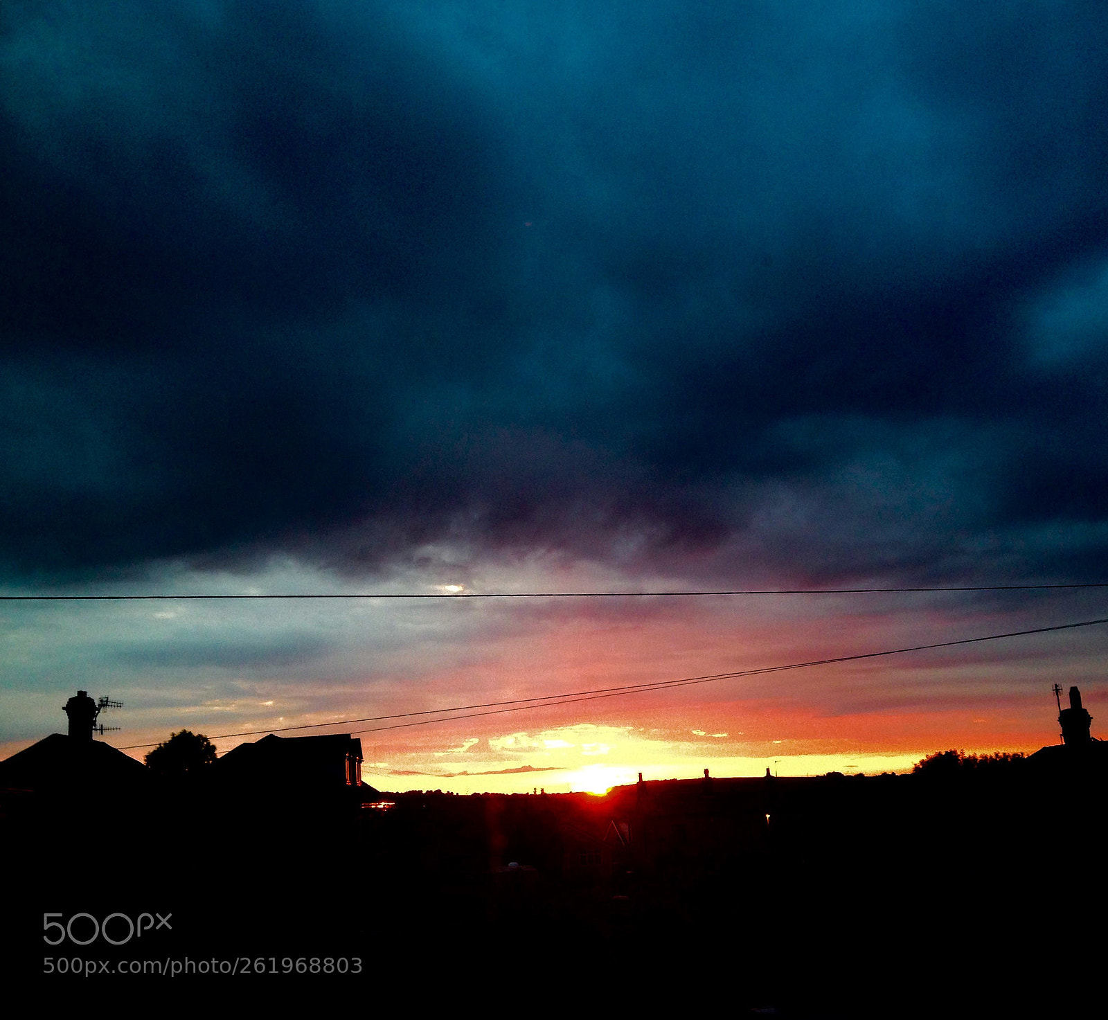 Apple iPhone 5c sample photo. Red sky at night  photography