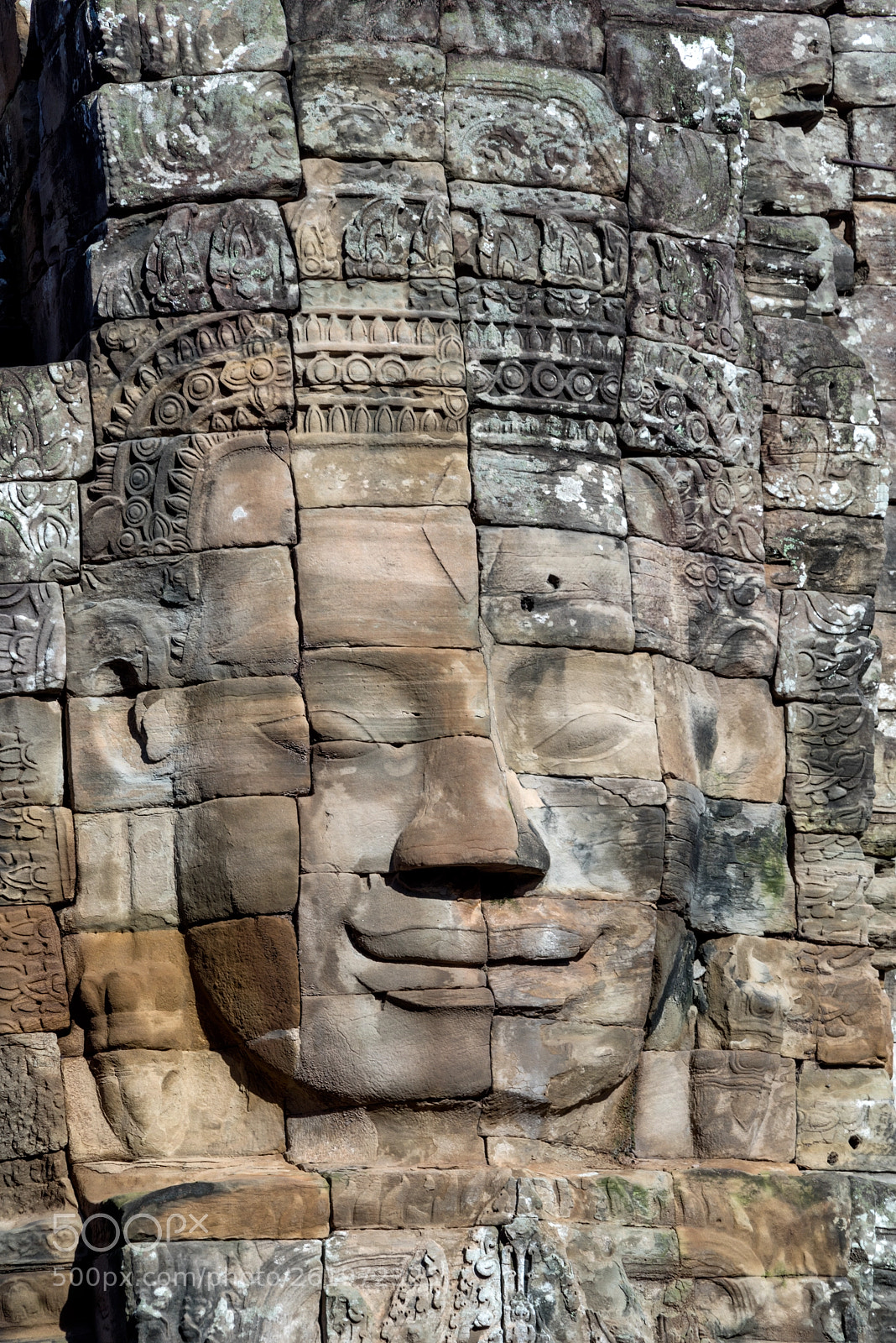 Sony a7R sample photo. Bayon face photography