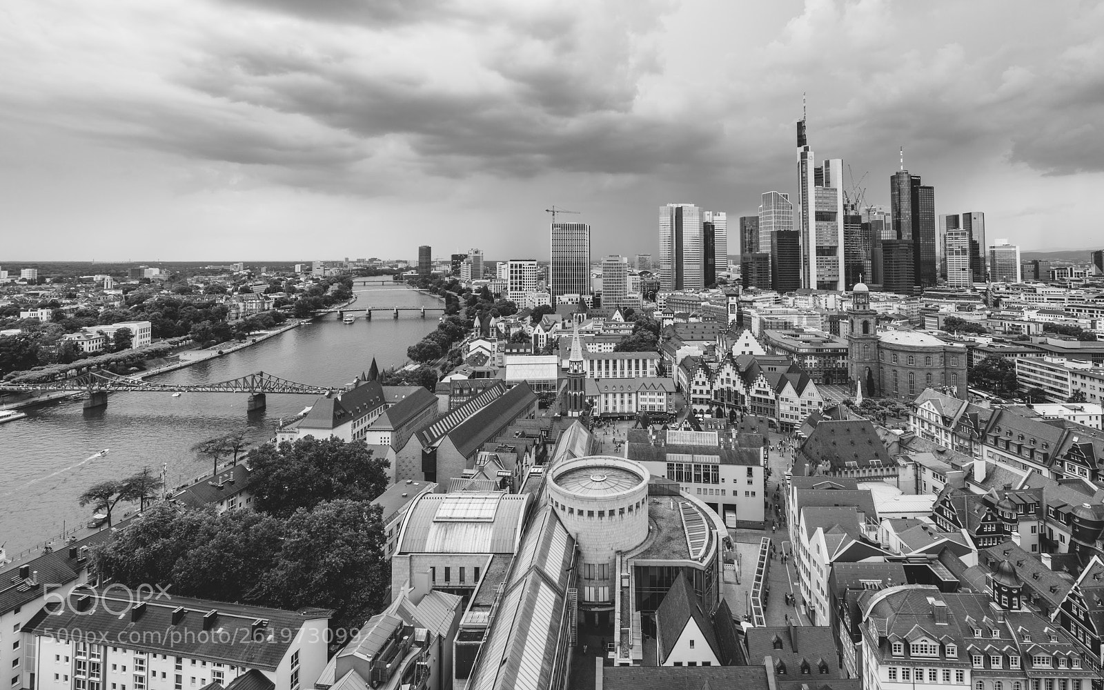 Sony a7R III sample photo. Frankfurt skyline photography