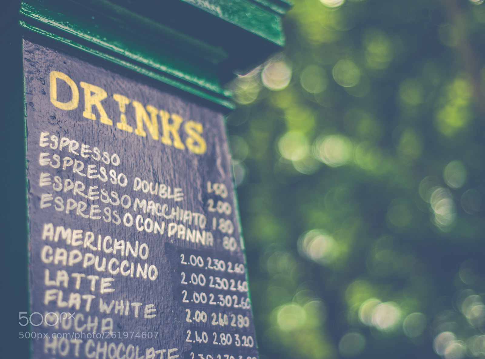 Nikon D800 sample photo. Coffee kiosk menu photography
