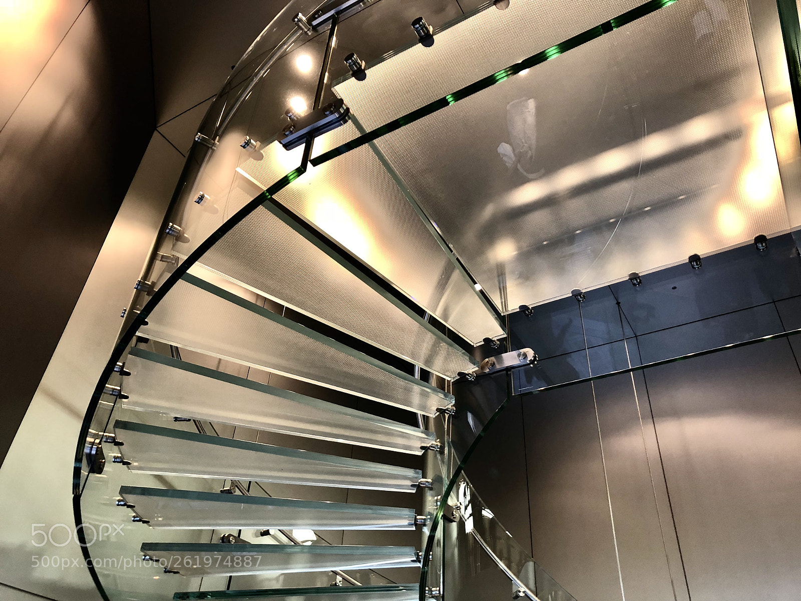 Apple iPhone 8 sample photo. Transparent staircase photography