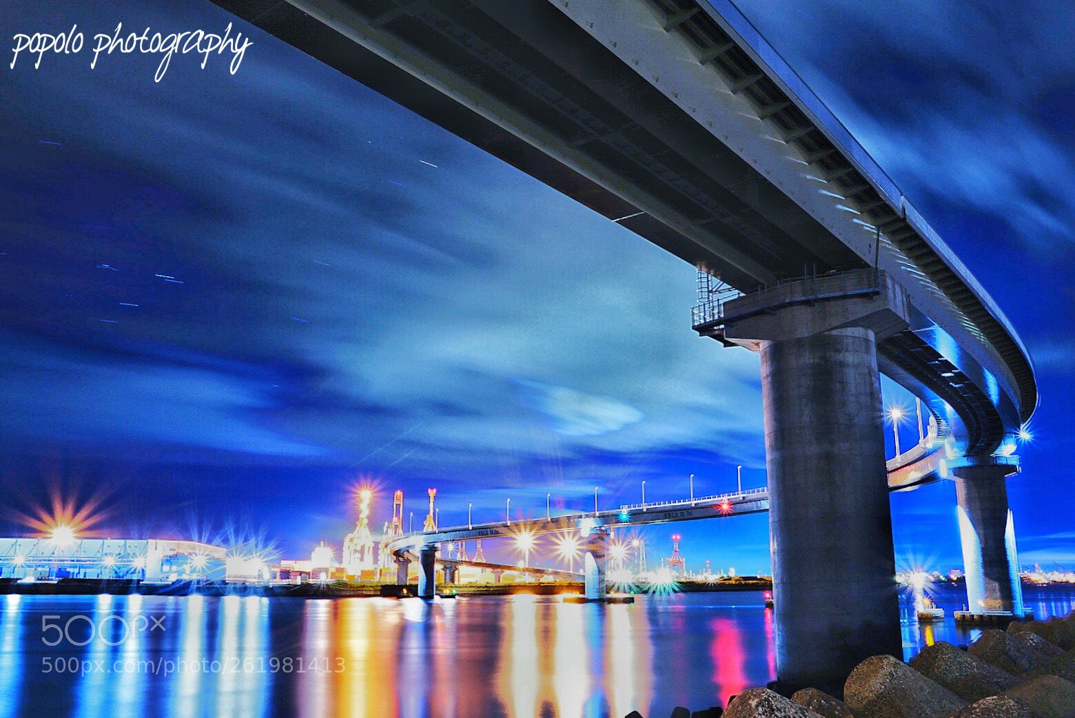 Sony a7 II sample photo. Night view of yokkaichi photography