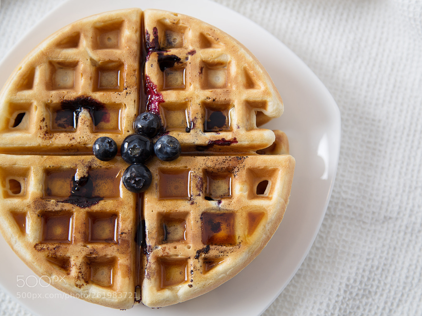 Canon EOS 6D sample photo. Blueberry waffle photography