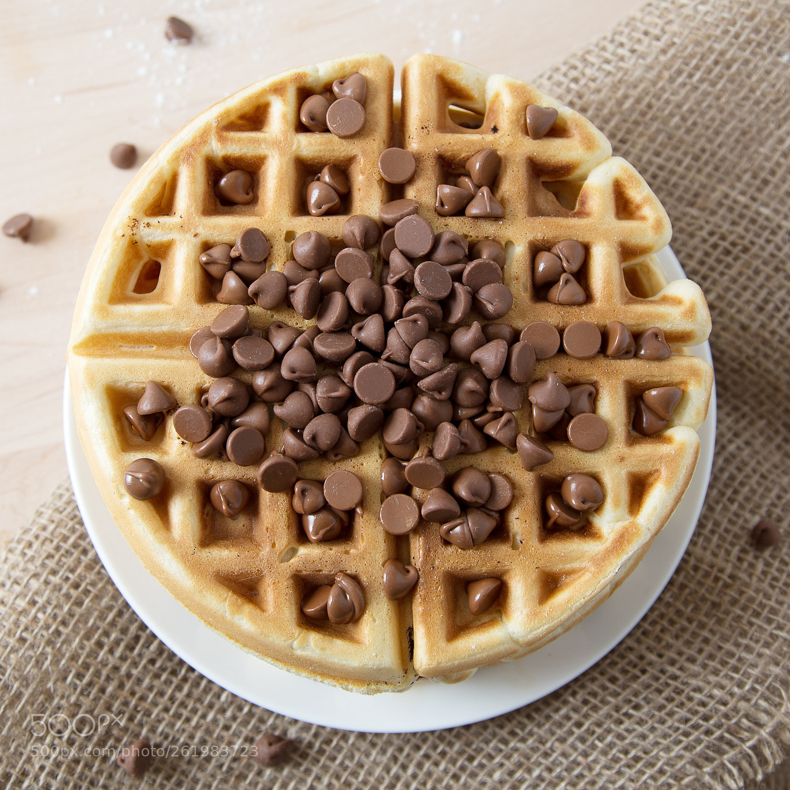 Canon EOS 6D sample photo. Chocolate chip waffles photography