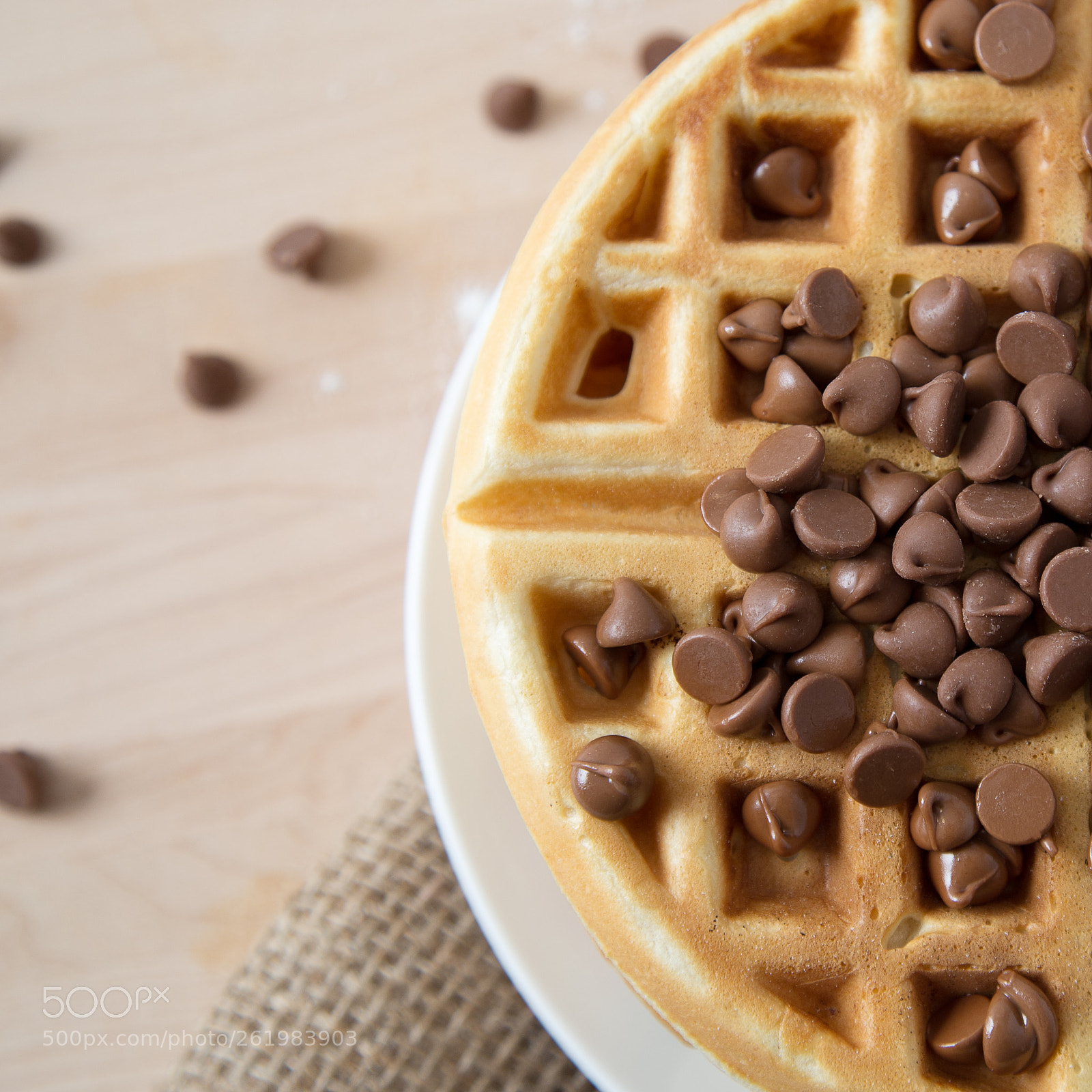 Canon EOS 6D sample photo. Chocolate chip waffles photography