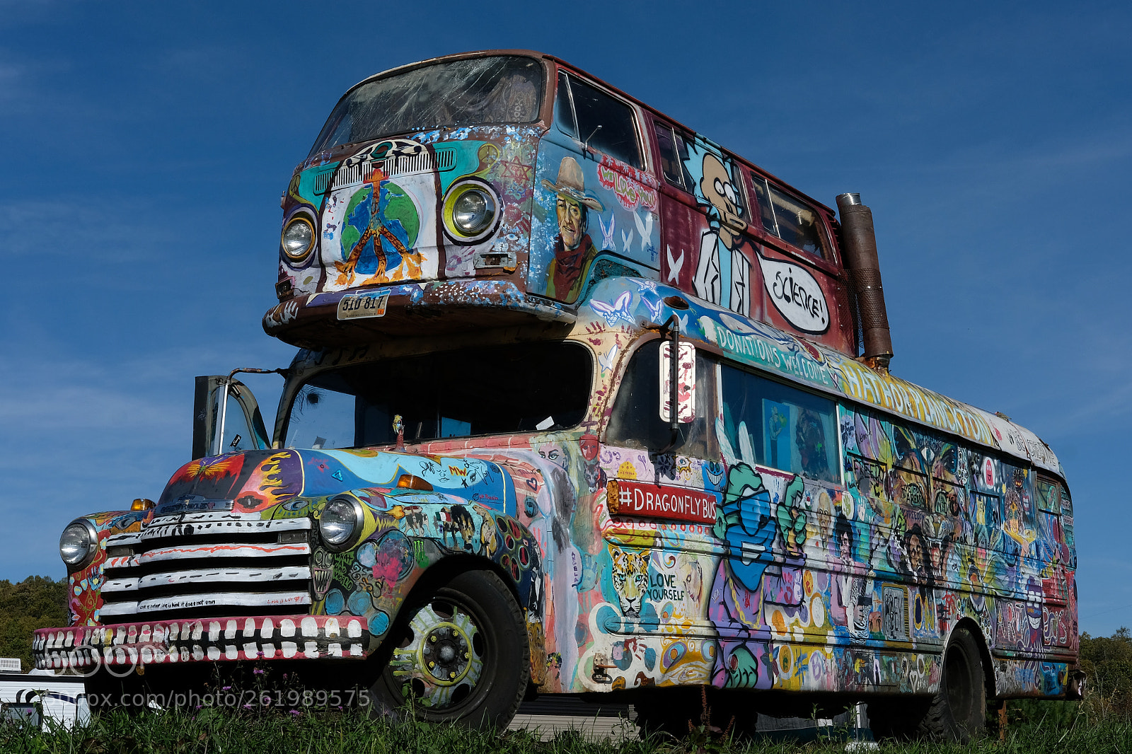 Fujifilm X-T2 sample photo. Dragon fly bus photography